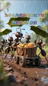蚂蚁在下雨前搬家的原因，蚂蚁靠触角感知湿度，预知下雨集体搬家