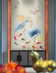 九鱼图能正对入户门吗，九鱼图旺家，招财添喜气