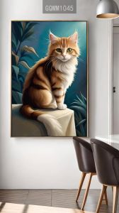 卧室挂猫的画好不好，尺寸颜色画面，选对添温馨